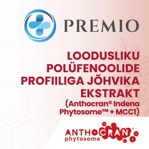 PREMIO polüfenoolide loodusprofiiliga jõhvika ekstrakt (Anthocran® Indena Phytosome™) + MCC1