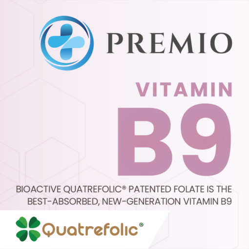 PREMIO Folate (Quatrefolic®, vitamin B9)