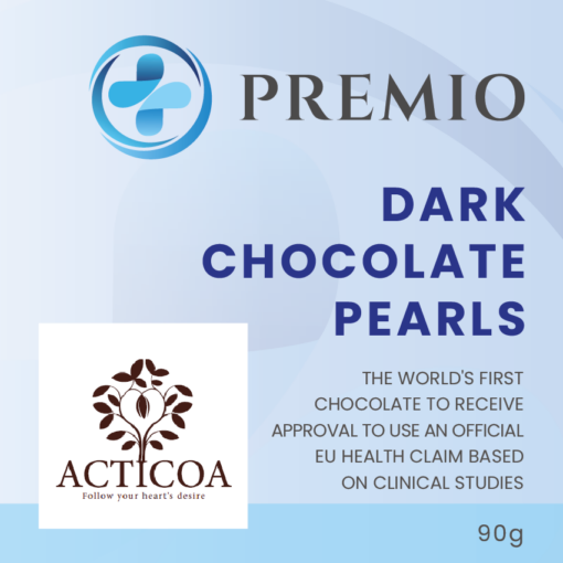 PREMIO dark chocolate (ACTICOA™) pearls, 90g