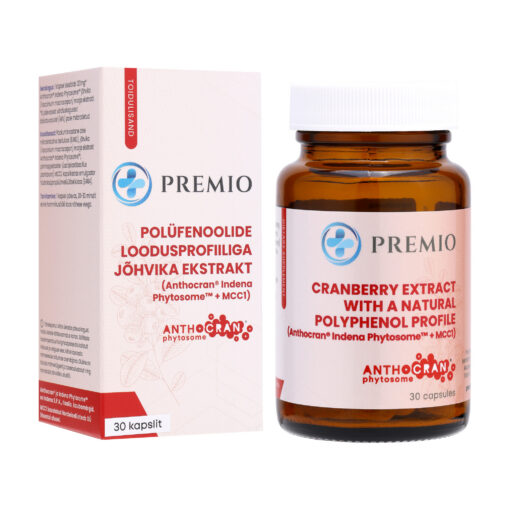 PREMIO polüfenoolide loodusprofiiliga jõhvika ekstrakt (Anthocran® Indena Phytosome™) + MCC1 - Image 2