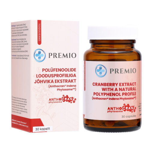 PREMIO polüfenoolide loodusprofiiliga jõhvika ekstrakt (Anthocran® Indena Phytosome™) - Image 2