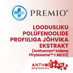 PREMIO® polüfenoolide loodusprofiiliga jõhvika ekstrakt (Anthocran® Indena Phytosome™) + MCC1