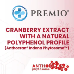 PREMIO® cranberry extract with natural polyphenolic profile (Anthocran® Indena Phytosome™)